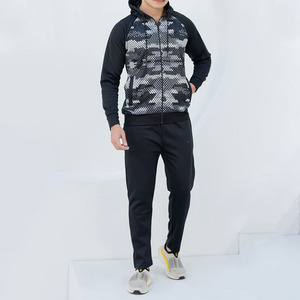 Trendy Men Tracksuit Set Athletic <b>Hoodie</b> and Pants Sportswear Fit for Gym and <b>Running</b> Men Tracksuit 2 Piece Set - Product Image 1
