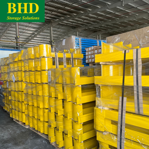 Barrera de protección para pies de alta resistencia BHD, estante de palés, Protector de marco vertical, barreras de seguridad, bastidores apilables de almacenamiento RAL1023 - Product Image 3