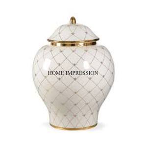 Set of 3 Customized Size and Logo Available Fully White Color Powder Coated Metal Ginger <b>Jar</b> From India in Competitive Price - Product Image 4