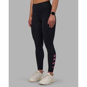 Ultra High-Rise Full Length Yoga <b>Leggings</b> <b>with</b> <b>Pockets</b>-Black-Candy Pink Tie Dye Thermal Push-Up Nylon Spandex XL - Product Image 6
