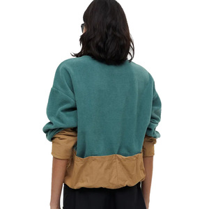 Qualité supérieure femmes couleur vert de mer résistance à l'eau couleur bloc de couleur sweat à col rond à vendre à bas prix - Product Image 5