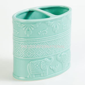 Porte-brosse à dents décoratif moderne de haute qualité, dernier design pour usage domestique, en fer, forme ovale - Product Image 4