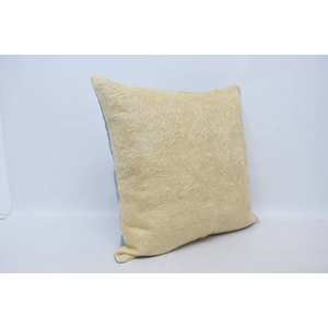 Oreiller en laine Patchwork George IV Beige Premium 28x28 pouces tissé Vintage brodé Design rustique Portable pour Noël - Product Image 3