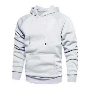 Sudadera con capucha de algodón 100% para hombre, con diseño sólido sudadera de temporada de invierno, bolsillo con serigrafía, forro polar teñido liso - Product Image 4