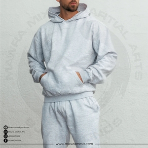 Trendy Custom Men's Autumn Hoodie 100% Cotton Heavyweight Fleece Fabric High Quality Embroidered Applique Eco-Friendly Quick Dry - Product Image 5
