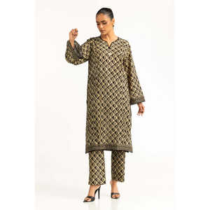 Conjunto Casual de Dos Piezas para Mujer, Primavera/Verano, Estampado en Negro, Talla XS - Product Image 3