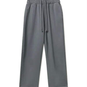 Pantalons de survêtement décontractés légers pour hommes en molleton français lavé 100% polyester Logo personnalisé Taille élastique Style ample - Product Image 1