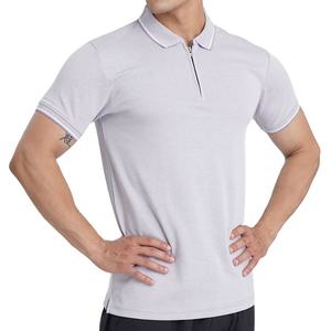 Camiseta Deportiva para Hombre, Verano, Gimnasio, Corte Regular, Media Cremallera, Secado Rápido, Transpirable, Ecológica, 100% Algodón - Product Image 1