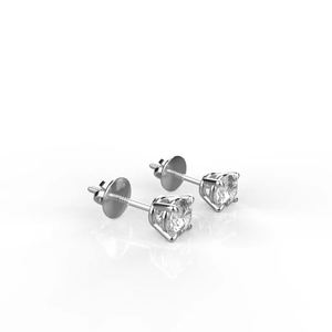 Avarta 25 Cents Fine Sterling <b>Silver</b> <b>Stud</b> Earrings White Gold Plating IGI Certified Diamond Trendy Solitaire Design Party Gift - Product Image 4