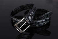 Ceinture Kivotech personnalisée en cuir d'alligator gaufré, véritable cuir de vache, luxe, imperméable, écologique, pour homme et femme
