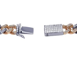 S925 Silver Cuban <b>Chain</b> In Gold Plated Custom Necklace With VVS <b>Moissanite</b> Diamond Sparkle Luxury Look Jewelry For Men - Product Image 4