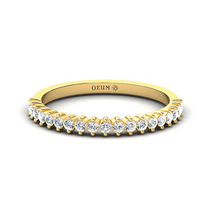 Anillos de oro de 14K en oro rosa, joyería fina de oro sólido con diamantes reales, colección exclusiva de anillos, ajuste de punta, joyería ODM OEM - Product Image 1