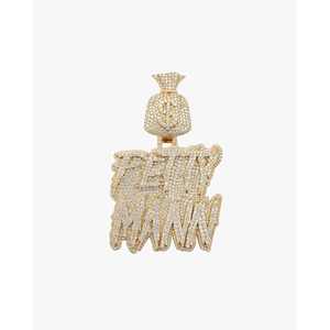 จี้เพชรโมอิสซาไนต์ VVS ทอง 14K แบบสั่งทำพิเศษสำหรับผู้ชาย FETTY MANN พร้อมสลักชื่อส่วนตัวและจี้เสริมเสน่ห์อันเป็นเอกลักษณ์ - Product Image 2