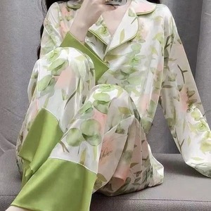 Conjunto de pijama de mujer con logotipo personalizado estampado simple ropa de dormir de talla grande causal de diseño extragrande de fabricante ropa de dormir de mujer - Product Image 2