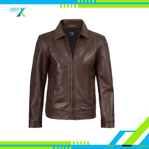 Mens Genuine <b>Lambskin</b> <b>Leather</b> Sheep Winter <b>Jacket</b> Soft Vintage Style Fashion Casual Slim Fit Biker Bomber Breathable Filled - Product Image 4