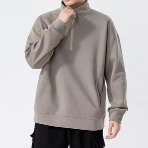 Sudadera de cuello de media cremallera para hombre con bolsillos solapa Casual manga larga Polo pulóver polar media cremallera sudaderas deportivas de calentamiento - Product Image 1