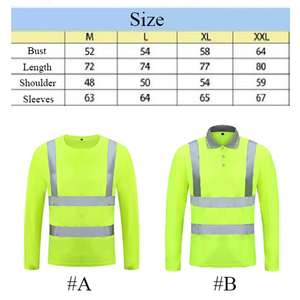 Camiseta Casual de Manga Larga Reflectante de Alta Calidad, Personalizada, de Poliéster y Algodón, para Trabajo en Exteriores, Construcción, Seguridad Vial - Product Image 3