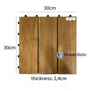 Dalles de terrasse en bois d'acacia vietnamien contemporaines, antidérapantes, emboîtables, imperméables - Product Image 4