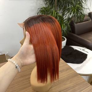 Top Qualité Highlight Ombre Couleur Bob Court Perruques de Cheveux Humains Os Cheveux Raides 2x4 2x6 Fermeture Perruque Remy Extensions de Cheveux - Product Image 3