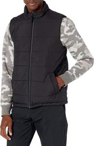 Hot Sale Mens Puffer <b>Vest</b> Winter <b>Outdoor</b> Travel Use Polyester Nylon Warm Slim Fit Stand Collar Sleeveless Mens Puffer <b>Vest</b> - Product Image 5