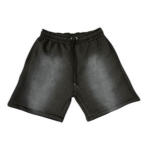 Short taille moyenne High Street pour hommes, délavé à l'acide, avec logo personnalisé, vêtements de ville décontractés, vente en gros de vêtements écologiques à motif vieilli bon marché - Product Image 5