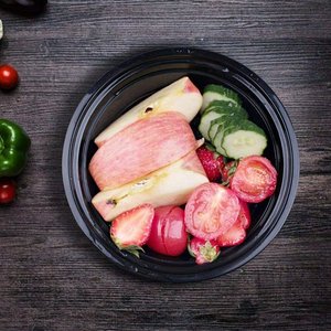 กล่องอาหารทรงกลมขนาด9นิ้ว48ออนซ์,กล่องพลาสติก PP สำหรับใส่อาหารพกพาเข้าไมโครเวฟได้พร้อมฝาปิดกล่องอาหารกลางวัน - Product Image 4