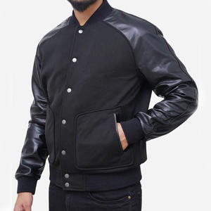 Nouvelles vestes à logo personnalisé veste de baseball décontractée manteau classique vestes d'université en coton pour hommes - Product Image 4