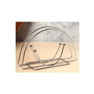 Forme et taille personnalisées porte-serviettes fer argent couleur porte-serviettes pour la cuisine Table de mariage à bon prix - Product Image 1