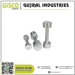 Mancuernas de acero cromado utilizadas para entrenamiento de fuerza y construcción de masa muscular de proveedor indio - Product Image 2