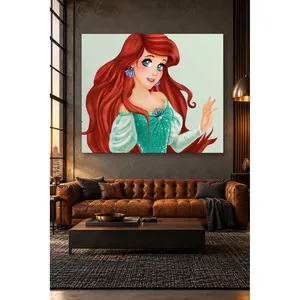 Fida Waving Portrait d'Ariel aux cheveux roux, impression sur toile - Product Image 2