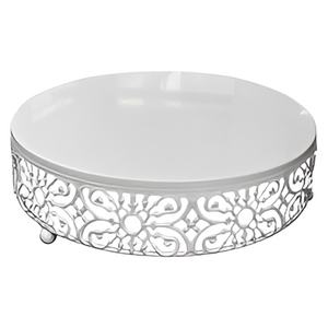 Soporte de exhibición de pastel de Metal de diseño más fino de Venta caliente hecho a mano nuevo acabado brillante soporte de pastel redondo decorativo de Metal con cuentas de cristal - Product Image 4