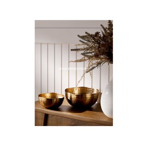 ชุดชามผสมอาหาร2ก้อนชามโลหะสำหรับตกแต่งบ้านและห้องครัวเครื่องใช้บนโต๊ะชามเสิร์ฟอาหาร - Product Image 1