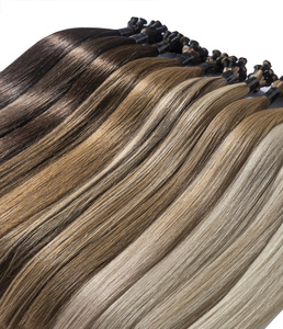 Greathairgroup Extensions de cheveux de qualité salon <span class=keywords><strong>Nouvelle</strong></span> conception Remy Cuticule alignée Européenne pour cheveux teints Technologie verte - Product Image 4