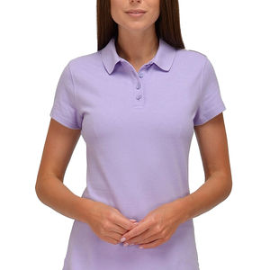 Dernière mode du fabricant pour femmes polo motif solide style décontracté impression de haute qualité compressé caractéristique - Product Image 1