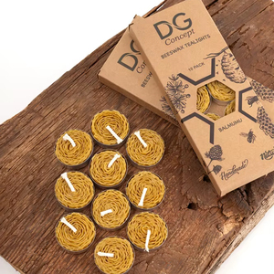 ชุดเทียนทีไลท์ขี้ผึ้งธรรมชาติ10ชิ้นทำด้วยมือปลอดภัยและใช้เพื่อสุขภาพ - Product Image 1