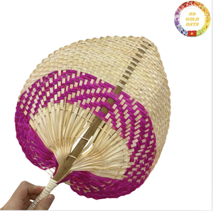 พัดไม้ไผ่ทำด้วยมือแบบเวียดนามทำด้วยมือวัสดุธรรมชาติน้ำหนักเบาเป็นมิตรต่อสิ่งแวดล้อมของขวัญของที่ระลึกงานฝีมือแบบดั้งเดิม - Product Image 6