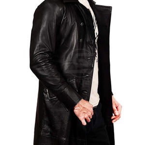 Abrigo de Cuero Casual para Hombre, Nuevo Diseño de Invierno, Venta Caliente, Alta Calidad, Servicio OEM, Precio Bajo - Product Image 5