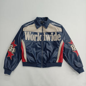 Veste en cuir pour homme de haute qualité de meilleur fournisseur de différentes tailles vente directe d'usine Veste en cuir pour homme - Product Image 1