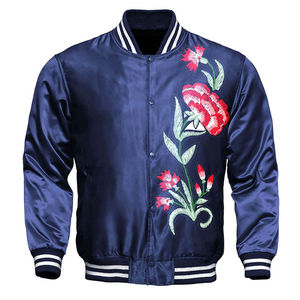 Nouvelle conception de veste bomber pour homme en satin de haute qualité, imperméable, brodée, patchwork, grande taille, vestes universitaires pour homme - Product Image 1