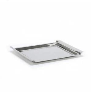 Creative Rectangular Stainless Steel <b>Tray</b> with Gold Handles Shinny Polished Hammered Texture Wedding <b>Decorative</b> <b>Tray</b> - Product Image 3