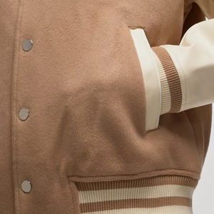 Veste universitaire décontractée à simple boutonnage pour homme 100% laine respirante à séchage rapide col montant écologique hiver - Product Image 5