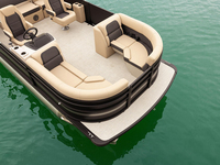 Ponton à cadre en aluminium de luxe entièrement assemblé Mini bateau à rames solaire pour fête Péniche de luxe bon marché personnalisée Pontons flottants