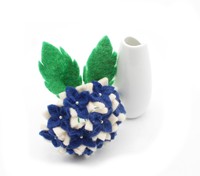 Bouquet de fleurs artificielles bicolores en feutre 100% laine, fait main, pour la fête des mères, le Nouvel An chinois, la Saint-Valentin, la fête des pères