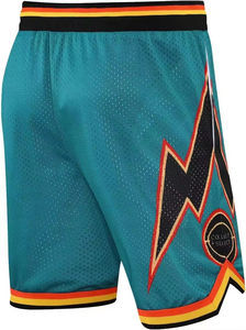 Short de basket-ball pour hommes à la mode de rue, impression par sublimation personnalisée, logo, maille respirante, design, broderie vintage - Product Image 4