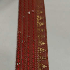 Rollos de borde de encaje satinado brillante elegante para diseñadores de moda Ropa Étnica usos artesanales disponibles a granel al por mayor - Product Image 3