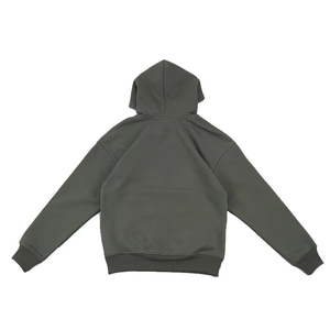 Sudadera con capucha de lana con patrón sólido y logotipo bordado con cuentas de algodón 100% para hombre con colores personalizados para el invierno - Product Image 6