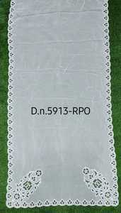 Kora coton dupatta travail découpé 2.50 MTR aplic travail broderie - Product Image 5