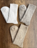 Chaussettes d'hiver chaudes et épaisses en laine, alpaga et nylon pour femmes, motif floral tie-dye, tricotées côtelées, thermiques, douces et respirantes, vente en gros