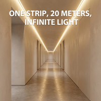 Premium 24V Super Long COB LED Strip Lights Regulable 3000K Cinta flexible para decoración interior al aire libre 15/20M Carrete SIN voltaje