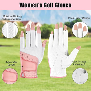 Guantes de Golf para Mujer de Alta Calidad, Cuero Cabretta, Resistentes al Sudor, Antideslizantes, Diseño Personalizado OEM ODM, Venta Directa de Fábrica, Pedidos al por Mayor - Product Image 3